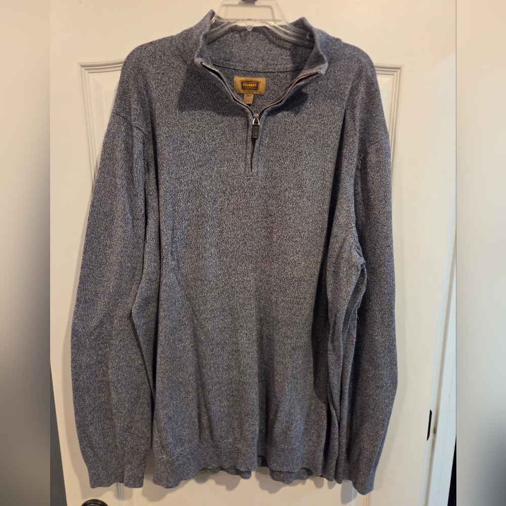 Men's Gray Quarter-Zip Sweater